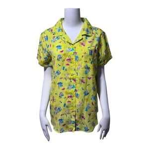 NEW Disney Pixar Toy Story Button Down Shirt Size Medium Kidcore Vacation